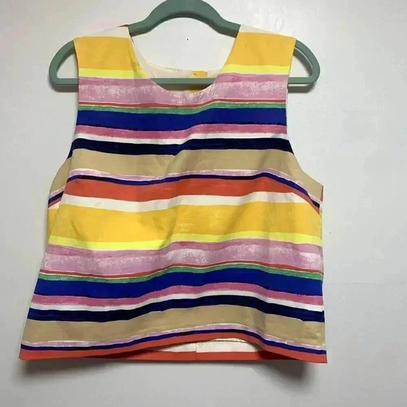 IMNYC Y2K Bold Colorful Stripe Sleeveless Top, SIZE  XL, 90S INSPIRED BLOUSE . - Picture 1 of 6